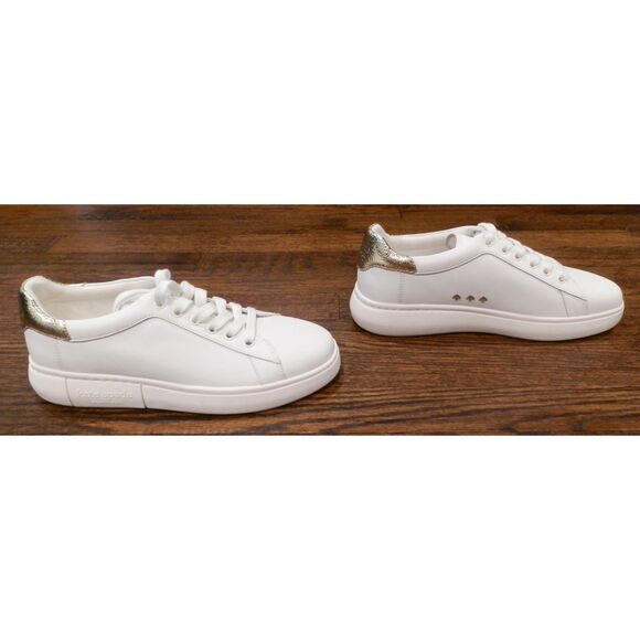 Kate Spade White Gold Lift Sneakers Shoes Women's Size 9B New - Picture 6 of 8